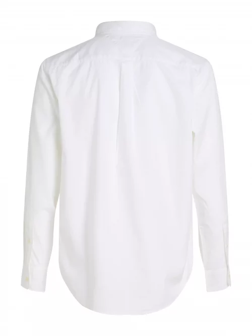 Chemise Manches Longues Sport Pop Unie Blanc – Image 2
