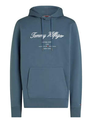 Pull Sweat  Molleton Enfilable Broderie Bleu Moyen