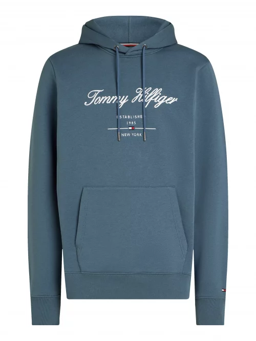 Pull Sweat  Molleton Enfilable Broderie Bleu Moyen