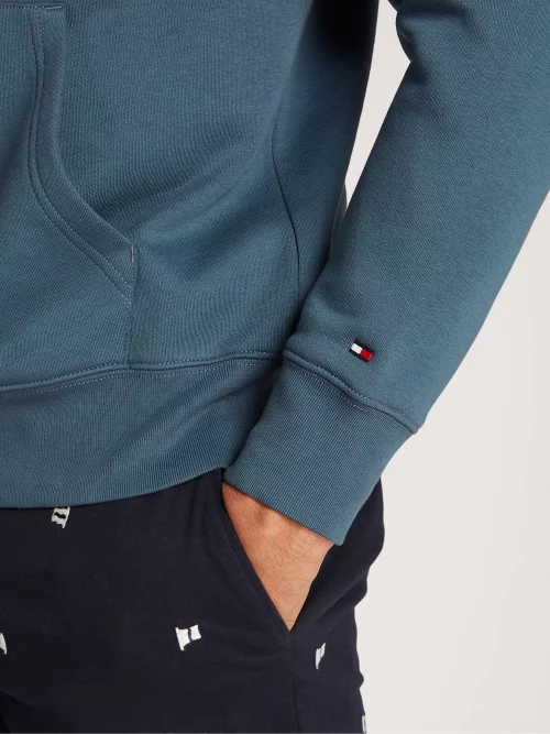 Pull Sweat  Molleton Enfilable Broderie Bleu Moyen – Image 4