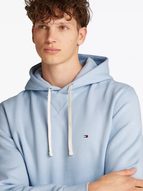 Pull Sweat  Molleton Capuche Bleu Clair – Image 3