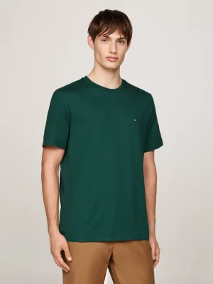 T-shirt Manches Courtes Uni Vert Fonce