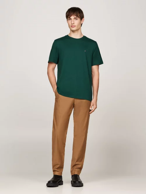 T-shirt Manches Courtes Uni Vert Fonce – Image 4