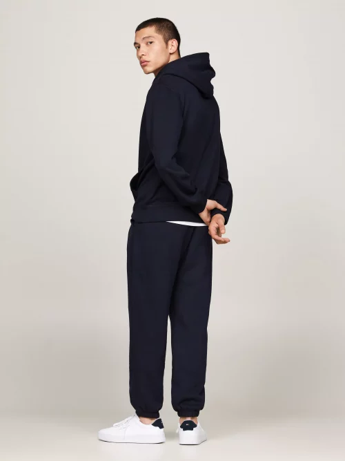 Gilet Manches Longues Molleton Zip Capuche Bleu Fonce – Image 2