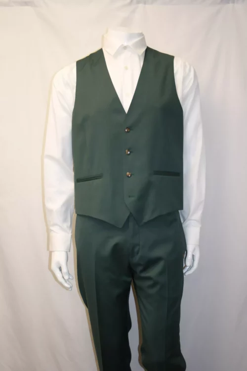 Costume 3 Pieces Serge Verte Las Bang Casino Vert Fonce – Image 2