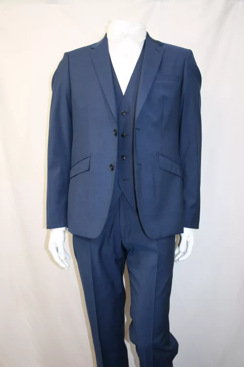 Costume 3 Pieces Toile Ardoise Las Bang Casino Bleu Moyen