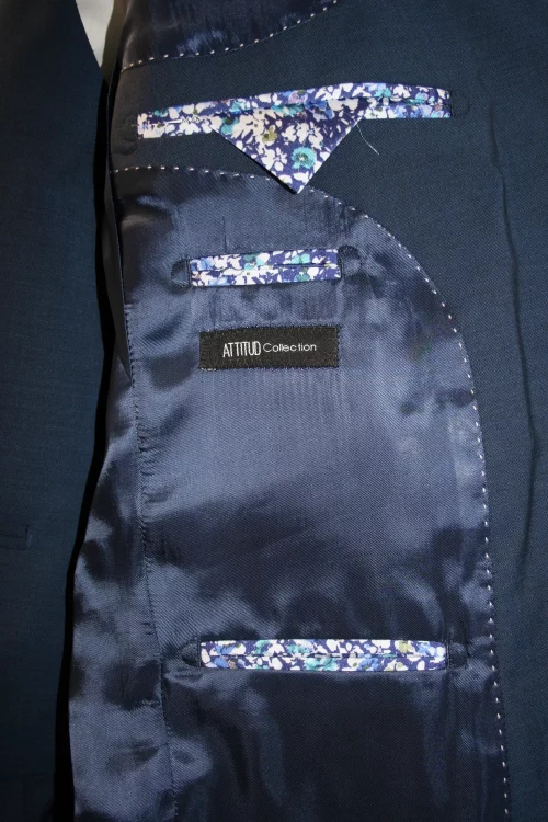 Costume 3 Pieces Toile Ardoise Las Bang Casino Bleu Moyen – Image 3