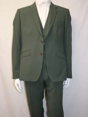 Costume 3 Pieces Toile Verte Las Bang Casino Vert Moyen