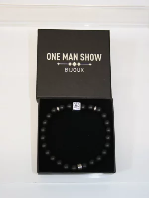 Accessoire Bracelet Perle Agathe Noir Fonce