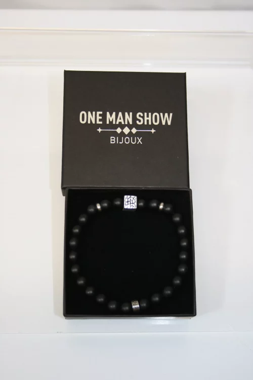 Accessoire Bracelet Perle Agathe Noir Fonce