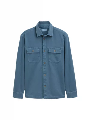 Grosse Piece Blouson Veste Peintre Coton 2pp Bleu Moyen
