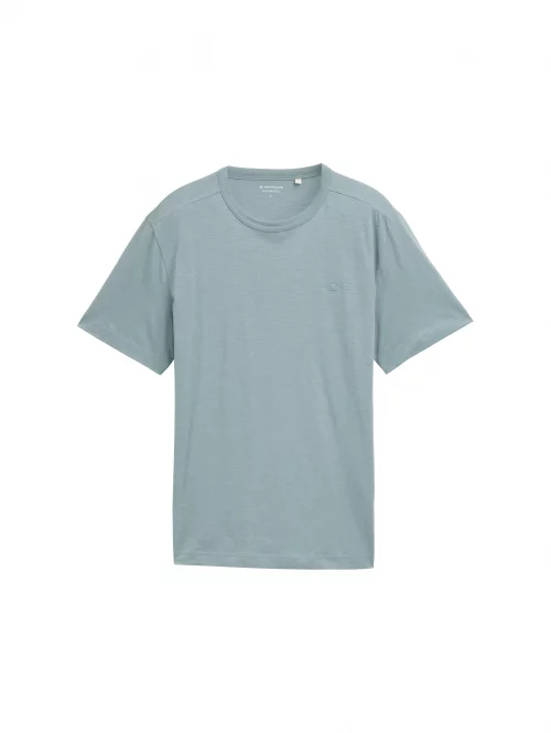 T-shirt Manches Courtes Flamme Uni Bleu Moyen