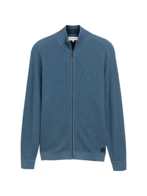 Gilet Manches Longues Nid Abeille Bleu Moyen