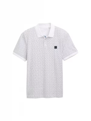 Polo Manches Courtes Allover Blanc