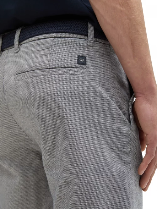 Pantalon Bermuda  Structure Bleu Moyen – Image 2