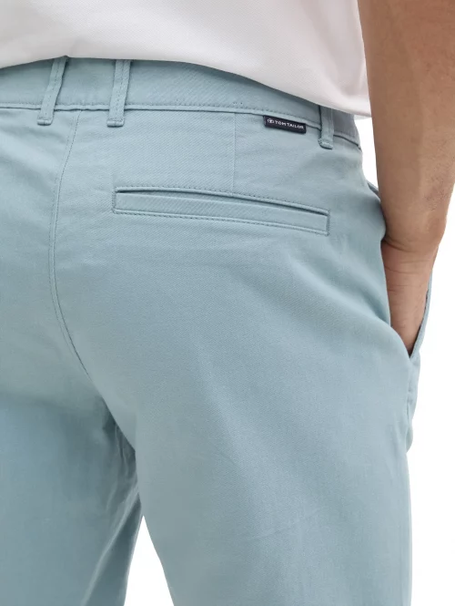 Pantalon Bermuda  Gabardine Stretch Bleu Moyen – Image 2