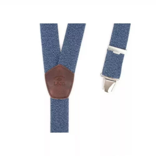 Accessoire Bretelles Unies Denim Bleu Moyen
