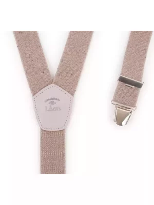 Accessoire Bretelles Unies Beige Beige Moyen