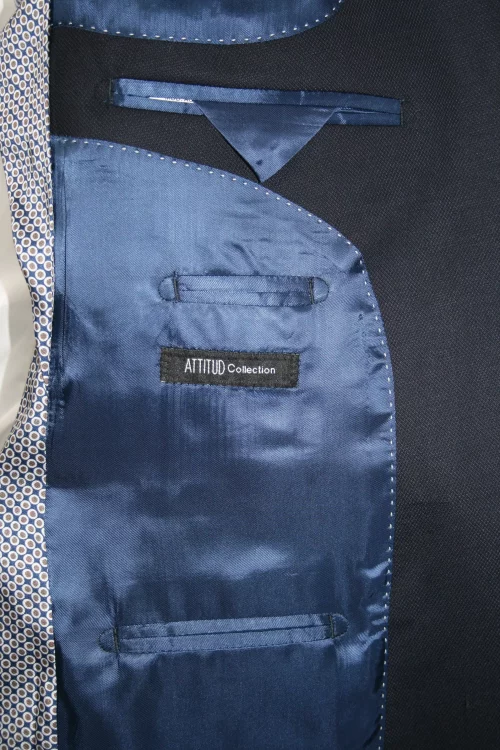 Veste Blazer  Natte Losange Actu Bleu Fonce – Image 2