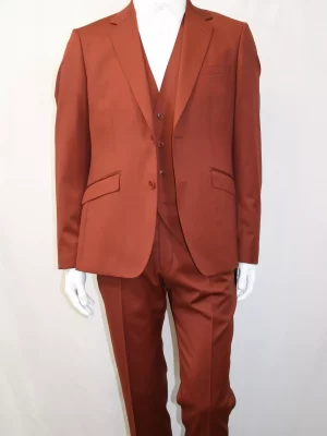 Costume 3 Pieces Serge Brique Las Bang Casino Rouge Moyen