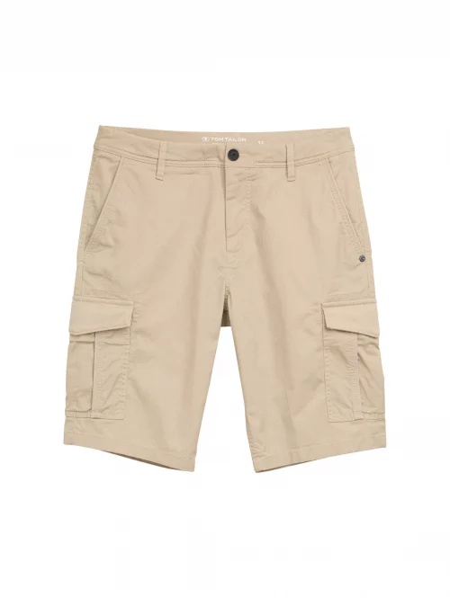 Pantalon Bermuda  Cargo Micro Print Beige Clair