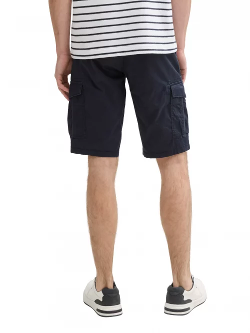 Pantalon Bermuda  Cargo Micro Print Bleu Fonce – Image 3