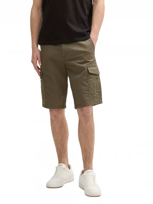 Pantalon Bermuda  Cargo Micro Print Kaki Fonce