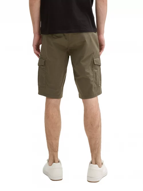 Pantalon Bermuda  Cargo Micro Print Kaki Fonce – Image 2