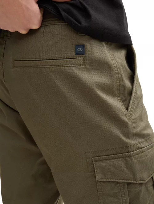 Pantalon Bermuda  Cargo Micro Print Kaki Fonce – Image 3