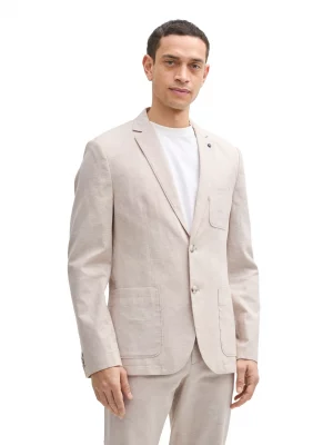 Veste Ville Lin Coton 3pp Beige Clair
