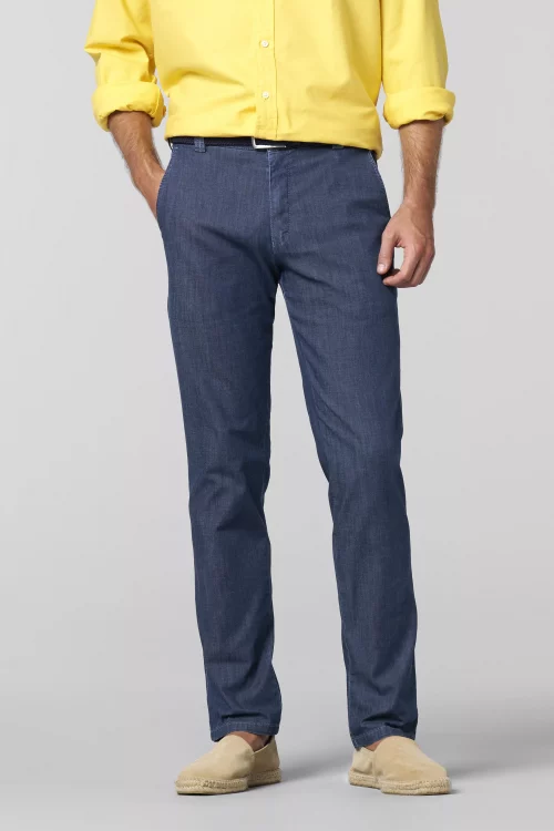 Jean Denim Denim Poches Italiennes Bleu Moyen