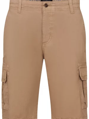 Pantalon Bermuda  Cargo Uni Beige Moyen