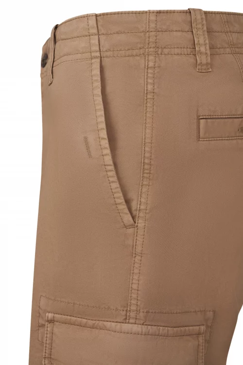 Pantalon Bermuda  Cargo Uni Beige Moyen – Image 2