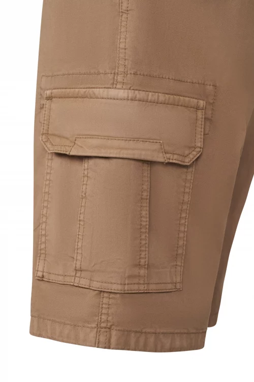 Pantalon Bermuda  Cargo Uni Beige Moyen – Image 3