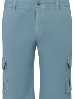 Pantalon Bermuda  Cargo Uni Bleu Moyen
