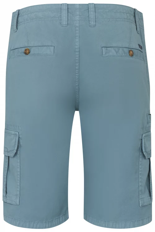 Pantalon Bermuda  Cargo Uni Bleu Moyen – Image 2