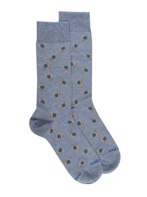 Accessoire Chaussettes Fantaisie Tortue Bleu Clair