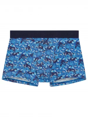 Accessoire Shorty Imprime Cachemire Bleu Moyen