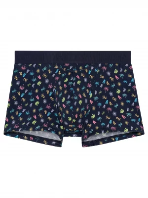 Accessoire Shorty Palmier Bleu Fonce
