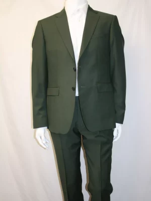 Costume 2 Pieces Toile 2 Tons Actu Zen Kaki Fonce