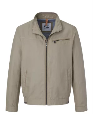 Grosse Piece Blouson Coton Lin Twill Beige Clair
