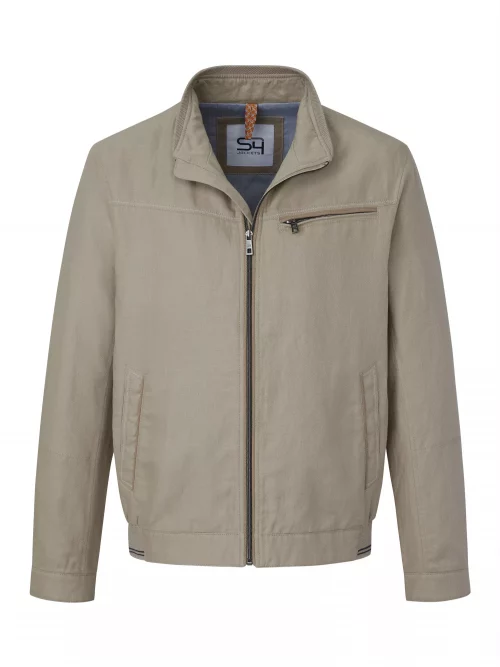 Grosse Piece Blouson Coton Lin Twill Beige Clair