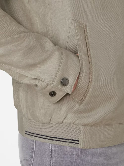 Grosse Piece Blouson Coton Lin Twill Beige Clair – Image 3