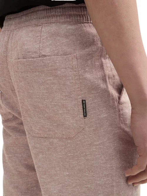 Pantalon Sport Lin Coton Elastique Beige Clair – Image 2