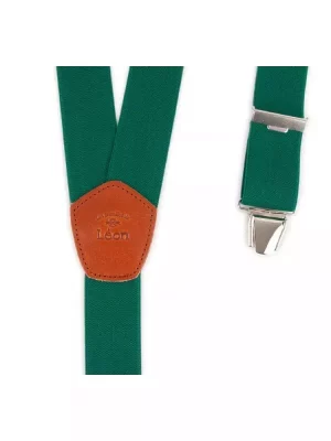 Accessoire Bretelles Unies Vert Fort Vert Moyen