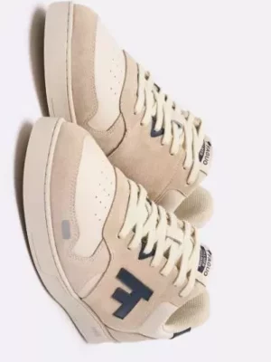 Accessoire Chaussures Sneaker Cuir Suede Beige Moyen