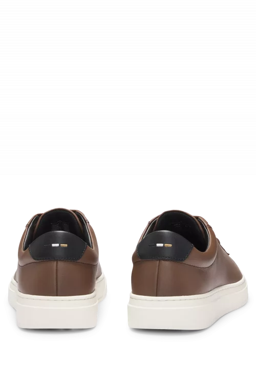 Accessoire Chaussures Sneaker Cuir Beige Fonce – Image 2