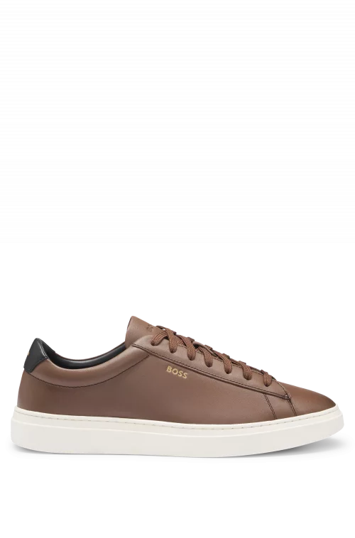 Accessoire Chaussures Sneaker Cuir Beige Fonce – Image 3