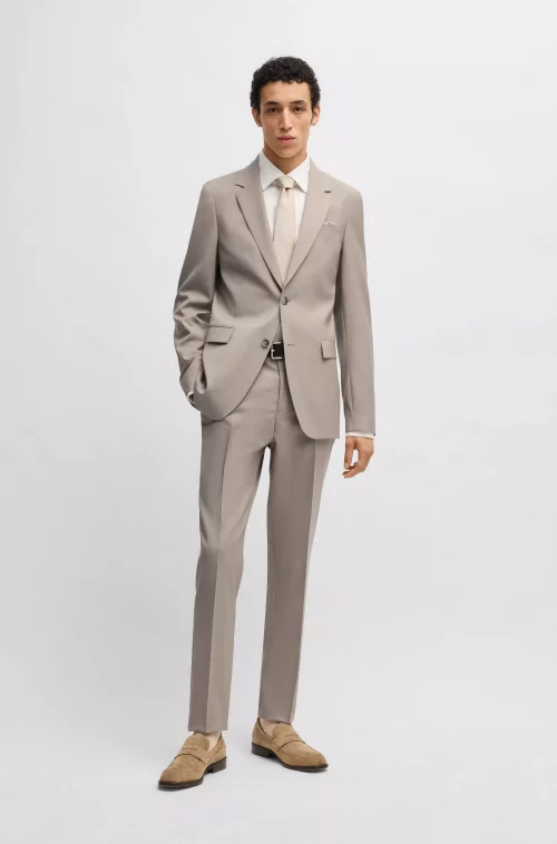 Costume 2 Pieces Fil A Fil Beige Clair