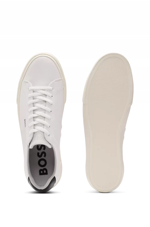 Accessoire Chaussures Sneaker Cuir Talon Contraste Blanc – Image 4